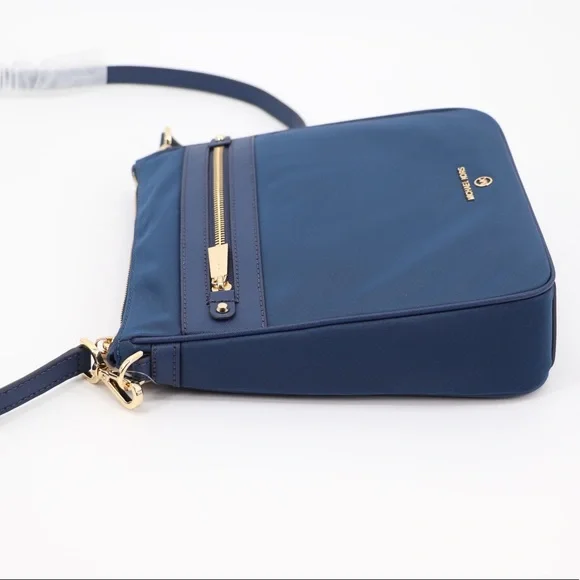 Michael Kors Jet Set Charm North South Nylon Crossbody Bag Denim